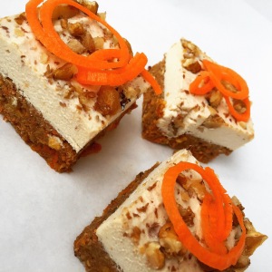 Raw Paleo Carrot Cake Squares